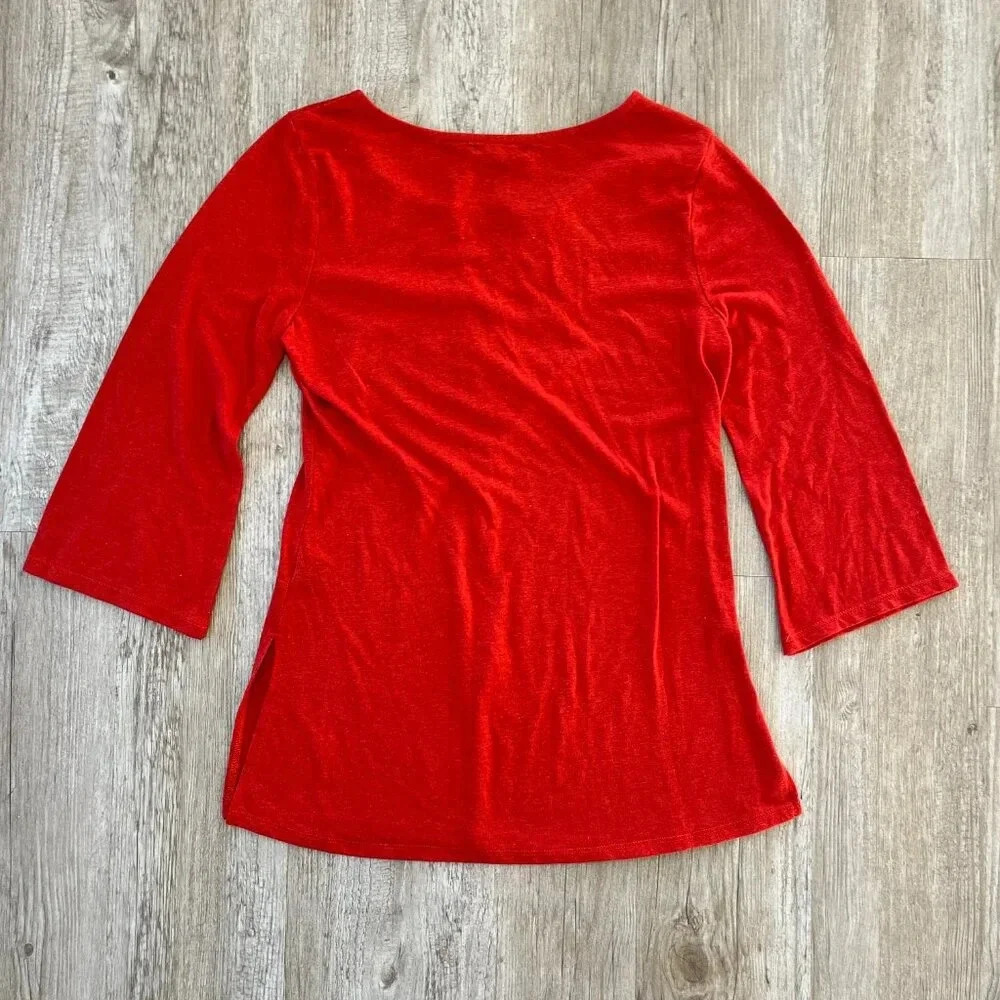 Womens Verve Ami Orange 3/4 Sleeve Blouse - S - Picture 5 of 6
